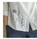 Spring New Cotton Top, Simple Literary Long-sleeved Shirt, Loose And Versatile Flower Embroidered Shirt_ecoleips.com