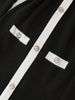 Women's Clothing Elegant Single-Button Slim-Fit Color-Block Knit Bodycon Dress For Women_ecoleips.com