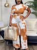 Summer Printed Polyester Women's Jumpsuit Straight Leg Pants Thin Fashion Loose Fit_ecoleips.com
