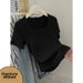 Stylish Women's Ribbed T-Shirt Square Neck Short Sleeve High End Durable Wear Resistant Unique Versatile Elegant Straight Shoulder_ecoleips.com
