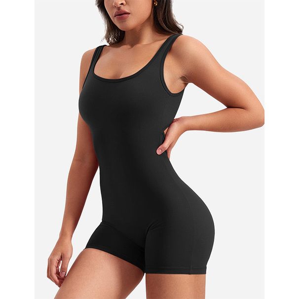 Sexy Backless Halter Jumpsuit With Built-In Bra, High-Waisted Ruching & 3/4 Length Legs For Women Confident Backless Design_ecoleips.com