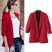2025s Wind Buttonless Green Fruit Collar Small Suit Women, Casual Versatile Spring And Autumn Solid Color Jacket For Women_ecoleips.com