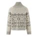 "Elegant Jacquard Knit Cardigan For Women - Soft Loose Fit Long Sleeve Sweater, Versatile Autumn Layering Piece"_ecoleips.com