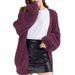 Aria Basics Aria Basics European American Cross-Border Trade Sweater Women, Autumn And Winter New Knitted Cardigan, Single-Breasted Loose_ecoleips.com