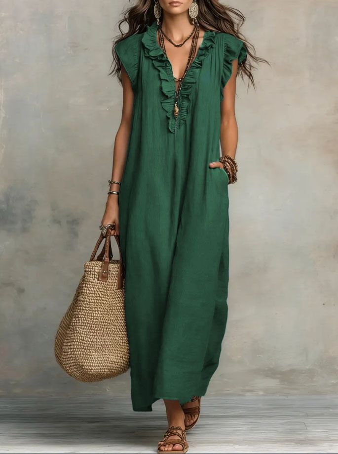 Elegant Bohemian Flying Dress For Women Spring/Summer Casual Dress_ecoleips.com