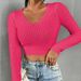 2026 Women's Knitted Sweater, Long Sleeve, Short Sleeve, Women's Pink Knitted Top_ecoleips.com