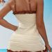 Sexy Fashionable Striped Seawater Swimsuit Set For Women Bow Detail Slim Fit European American Style Hot Spring Resort_ecoleips.com