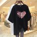 Women's American Retro Style Short Sleeved T-Shirt Round Neck Top Loose Fit Plus Size Summer_ecoleips.com