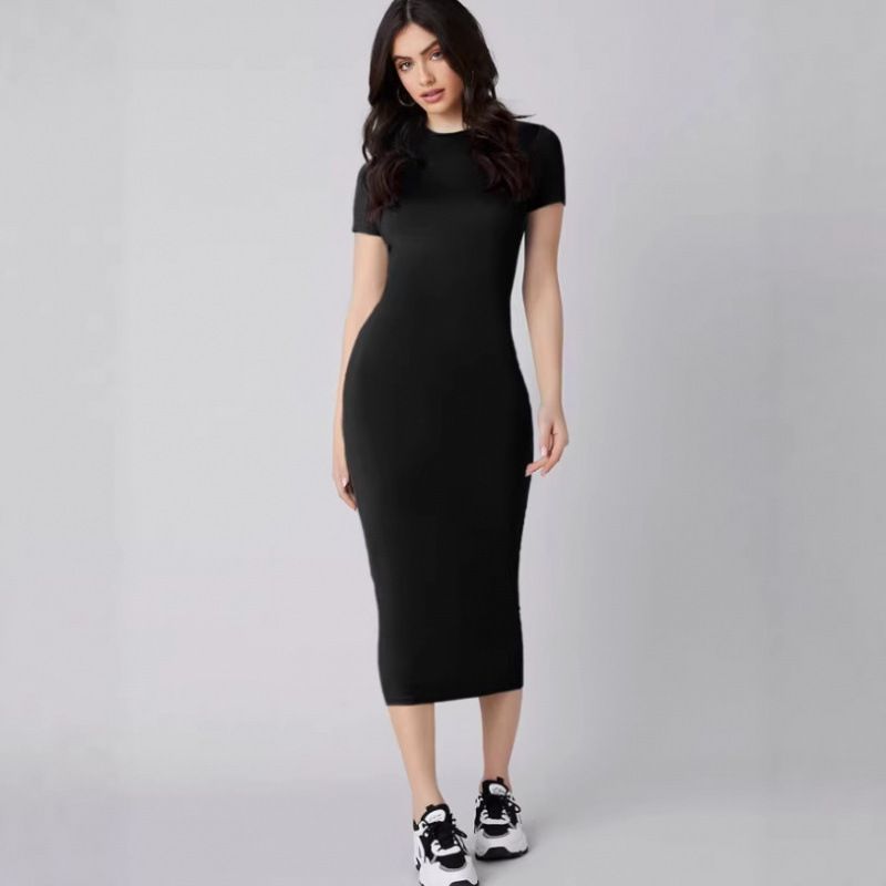 Aria Basics Aria Basics In-stock European American Cross-border And New Women's Fashion Sexy Slim-fit Bodycon Dress_ecoleips.com