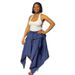 Women's High-Waisted Wrap Skirt – A-Line Asymmetrical Plaid Midi Skirt With Adjustable Ties, Summer Casual Skirt In Pink/Black/Coral/Red/Blue (S-2xl)_ecoleips.com
