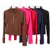 LU Gold Women's Short Stand Collar Jacket Breathable Slim Fit Yoga Fitness Wear_ecoleips.com