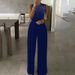 Women's Clothing Casual Trousers Slim Fitting Solid Color Tiled Decorative Jumpsuits_ecoleips.com