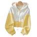 Women's Clothing Women's Style Patchwork Hooded Knit Sweater Pink Relaxed Fit High End Knitted Top Long Sleeve For Formal & Casual_ecoleips.com