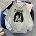street Retro Gothic Style Y2K Cartoon Jacket, Niche Design, Loose Fit, Fleece-lined Hooded Sweatshirt For_ecoleips.com