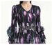 Women's Light Luxury Printed Bell Sleeve Dress European American Style Design Niche Pleated Full Skirt Trendy Cake Skirt_ecoleips.com