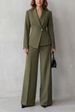 Women's Fashionable And Elegant Long Sleeved Suit Straight Leg Trousers Set Autumn New Arrival 2 Piece_ecoleips.com