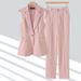 "Women's Slim Fit Khaki Suit Vest Set – Professional Two-Piece Blazer & Pants For Office & Formal Occasions"_ecoleips.com