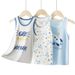 Modal Boys' Summer Thin Vest, Children's Sleeveless T-shirt, Ice Silk Tank Top, Class A Baby Boy Undershirt_ecoleips.com