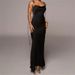 Women's clothing sexy slim hip-covering long solid color dress fashionable temperament long skirt_ecoleips.com