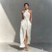 Women's Clothing Summer Women's Sleeveless Slim Fit Dress Elegant Pure White Clothing For Formal & Casual For Women_ecoleips.com