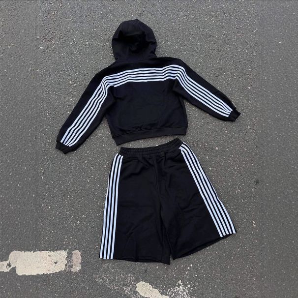 Digital Printing Couple Suits Long Sleeved Hooded Two Piece Set Trendy Sports For Men Women_ecoleips.com