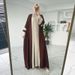 Verve Cardigan Robe Clothing Dubai Women's Muslim Long Dress Abaya Two-Piece Set_ecoleips.com