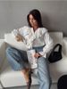 New Spring/Summer Women's Elegant Lace Layered Casual Shirt With French Lace Trim Long Sleeves_ecoleips.com