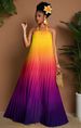 Curvy Women Gradient Print Halter Neck Dress, Ruched Detail Sexy Fashion New Spring Summer Elegant Dress_ecoleips.com