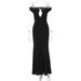 European American Women's Clothing 2025 Autumn And Winter New Fashion Sexy Backless Hollow-out Solid Color Slim-fit_ecoleips.com