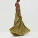 2026 Spring New Women' Clothing European And American Cro-Border Metallic Pleated Slit Halter Neck Backle Long_ecoleips.com