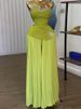 K Women's New Heavy Industry Strapless And Diamond Studded Irregular Top, Pleated Wide Leg Pants Set_ecoleips.com
