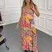 Women's ClothingSummer Expert Fashion Casual Women's Printed Long Skirt Loose Suspender Large Size Dress_ecoleips.com