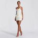 Women's Sexy Boned Halter Belted Ruched Bodycon Mini Dress – Elegant Party Club Gown_ecoleips.com