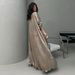 Middle Eastern Muslim Modest Women's Clothing Arabic Fashion Abaya Exquisite Rhinestone Pullover Robe_ecoleips.com