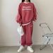 Women's Clothing Slimming sports pants Korean suit women's color spring and autumn splicing casual sports autumn and winter new round neck loose_ecoleips.com