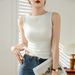 Women's Clothing Cotton Wide Shoulder Strap Sleeveless Vest For Women To Wear Outside Suspenders Tight Inner Wear_ecoleips.com