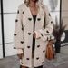 Long Sleeve Love Heart Jacquard Knit Cardigan – Oversized V-Neck Open Front Sweater In Beige | Boho Chic & Casual (S-XL)_ecoleips.com