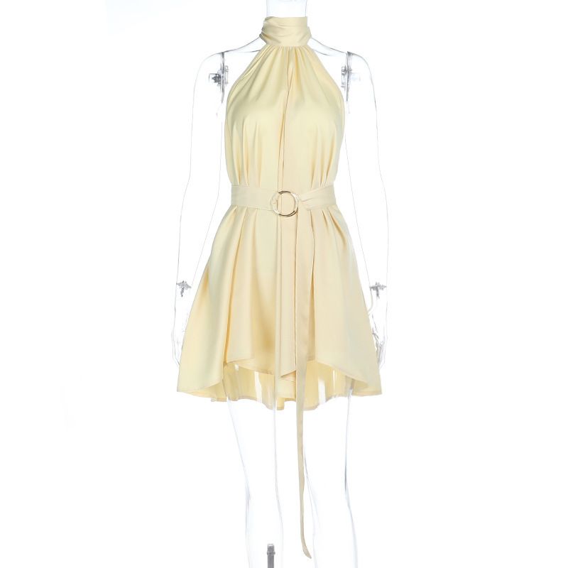 ZOEVA2026 Spring And Summer Hot-selling Sexy Fashion Two-wear Neck A Pendulum Waist Dress_ecoleips.com