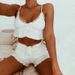 INS Style European And American Foreign Trade Cross-Border Women's Camisole Crop Top Shorts Summer Casual Refreshing_ecoleips.com