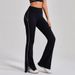 Women's Clothing Summer New High Waist Tight Nude Hip Lift Yoga Flared Pants Women Dance Fitness Outdoor Sports Split Trousers_ecoleips.com