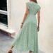 Stylish Bohemian Long Dress Women V‑Neck Tie‑Up Detail With Slim Silhouette & Flowy Big Swing Hem_ecoleips.com