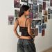 2026 New V-Neck Lace Suspender Slim Fit Perspective Sexy Halter Vest_ecoleips.com