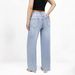 Women's Clothing High Waisted Stretch Wide Leg Trousers, New Style, Hip Lifting Jeans, Street Fashion, Slim Fit, With Pockets, Loose Fit._ecoleips.com