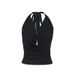 JY25064 Cross-Border New Sexy Deep V Backless Camisole For Women 2025 Summer Hot Style Tie-Up Halter Top_ecoleips.com