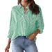 Women's Clothing New Printed Striped Cardigan Tops Casual Fashion Long Sleeved Shirt_ecoleips.com