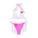 Women's 3D Floral Color Block Bikini Set Sexy Two Piece Swimsuit High End European Style Wire-Free Chest Pad Regular Fit_ecoleips.com