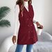 Women's Long Double-Breasted Corduroy Vest Coat With Pockets – Classic Fall/Winter Streetwear In Khaki, Burgundy & Brown_ecoleips.com