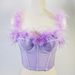 Women's Clothing Feathers Super Fairy Fish Bone Top Shaping Waist Slimming Large Backless Feather Sling_ecoleips.com