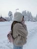 Korean Oversized Faux Fur Coat With Lapel Collar – One-Size Grey Winter Jacket, Trendy Streetwear_ecoleips.com