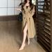 "Double-Breasted Trench Coat – Classic Khaki Long Coat For Women (S-XL, Polyester Blend, Belted)"_ecoleips.com